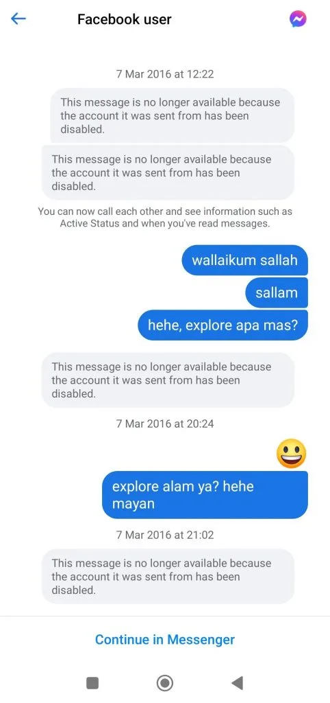 chat dengan pegawai arm yang sekarang tidak tahu kabarnya