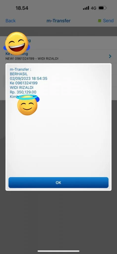 Sudah transfer 350 ribu, setelah itu diblok
