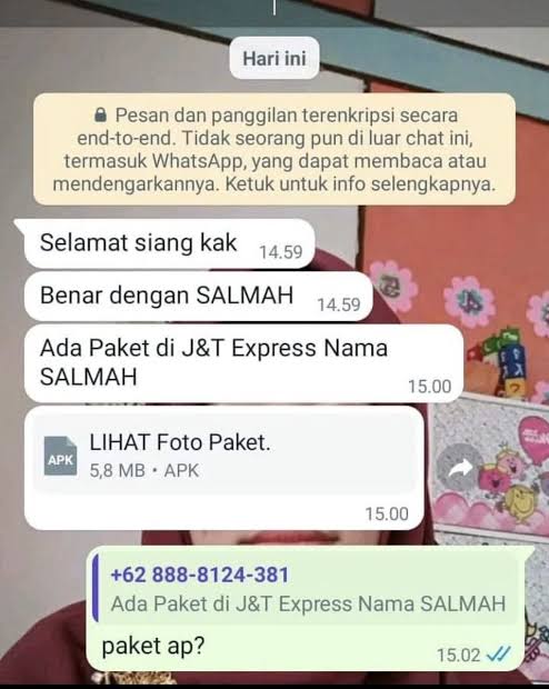 Penipuan aplikasi scacm berkedok undangan
