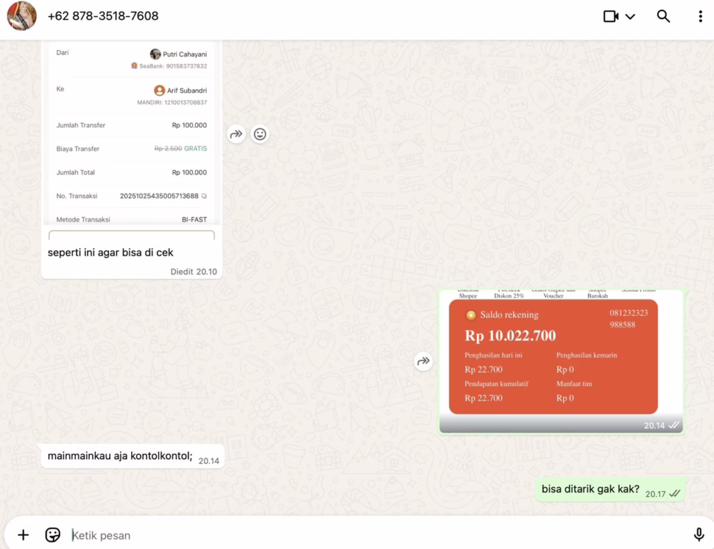 akhirnya pelaku marah marah karena saya mainkan